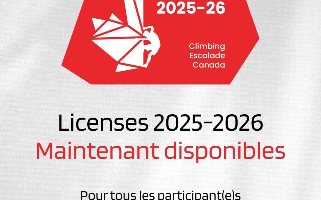 Climbing Escalade Canada lance les licences 2025–2026
