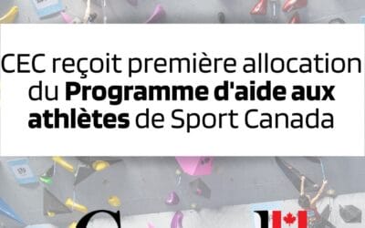 Climbing Escalade Canada reçoit sa première allocation annuelle de brevets du Programme d’aide aux athlètes de Sport Canada